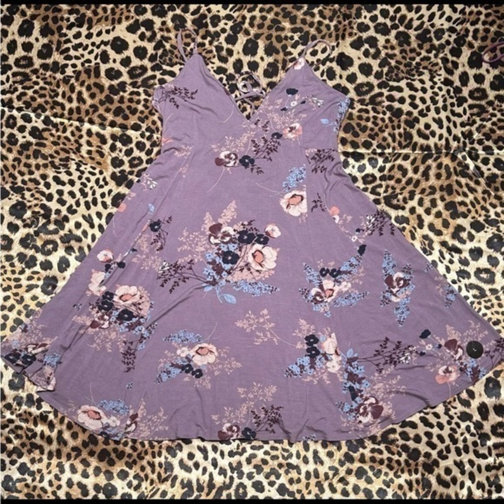 Socialite Purple Floral Mini Dress